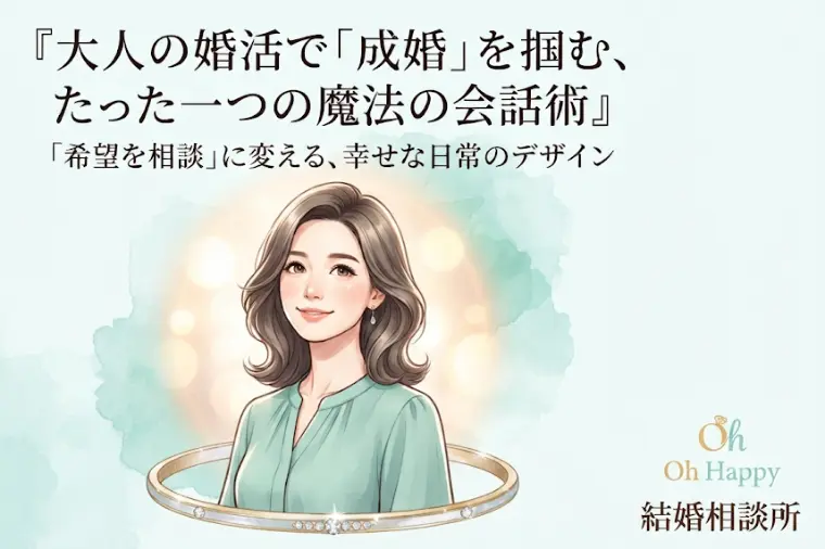 大人の婚活で「成婚」を掴む、たった一つの魔法の会話術