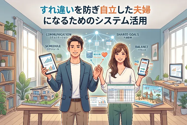 すれ違いを防ぎ自立した夫婦になるためのシステム活用