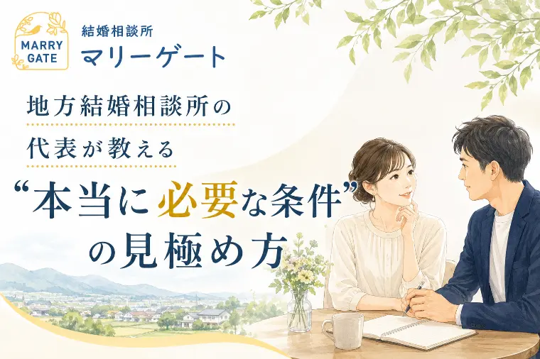 地方結相談所の代表が教える"本当に必要な条件"の見極め方