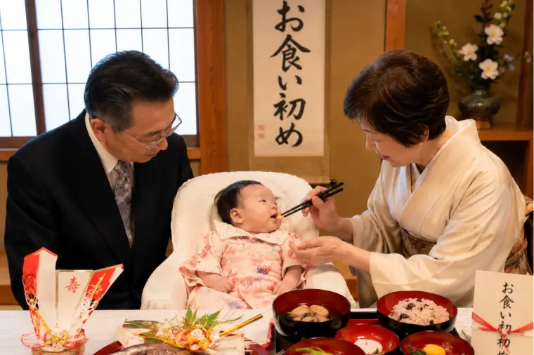 お食い初めの儀式の進め方