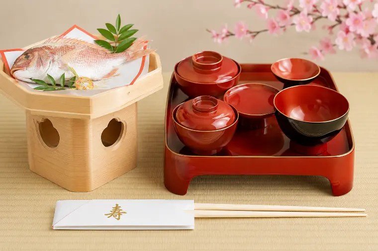 お食い初めに使われる器や箸