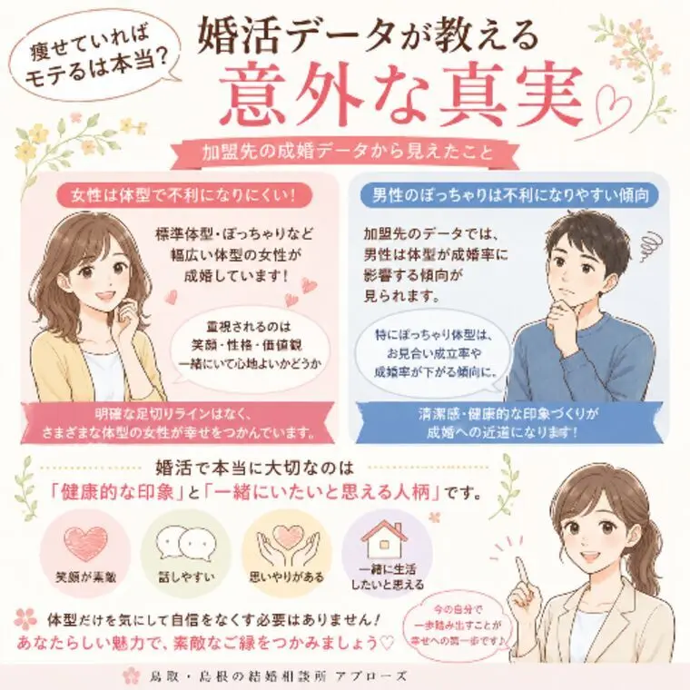 婚活で体型はどこまで重要？成婚データから見えた現実