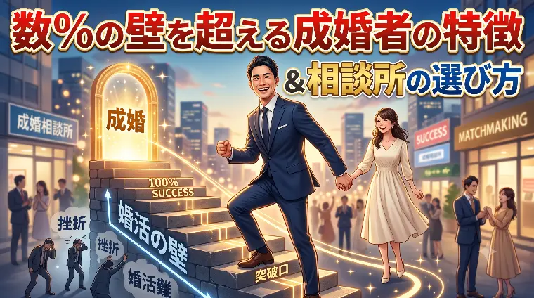 数％の壁を超える成婚者の特徴と相談所の選び方