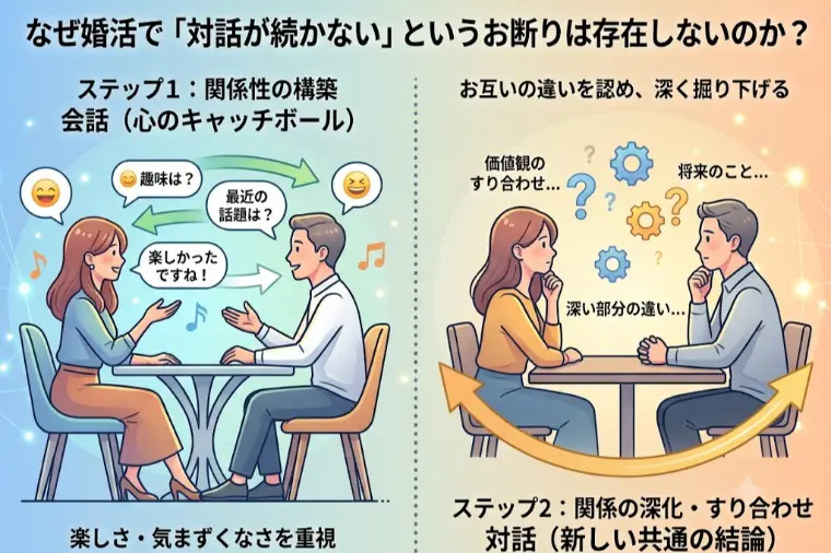 なぜ婚活で「対話が続かない」というお断りは存在しないのか