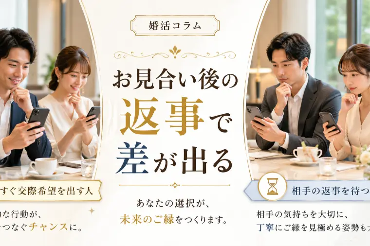 お見合い後の返事で差が出る｜すぐ交際希望を出す人と待つ人