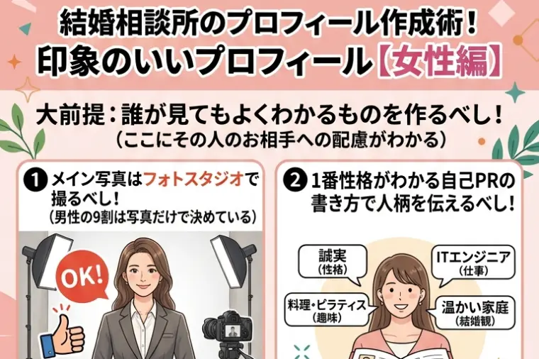 【秘伝】印象のいいプロフィール　女性編