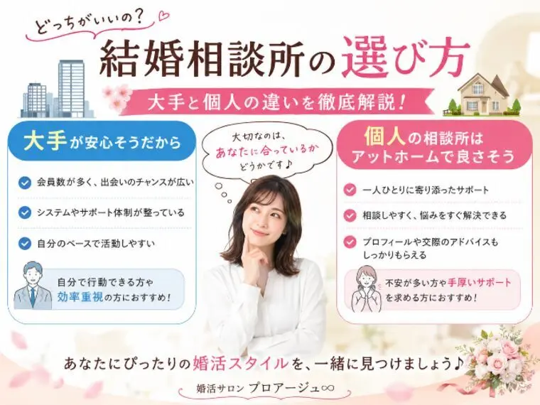 🌸結婚相談所 大手と個人の違い💍後悔しない選び方