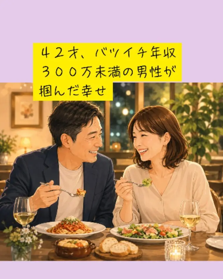 ４２才、バツイチ年収３００万未満の男性が掴んだ幸せ