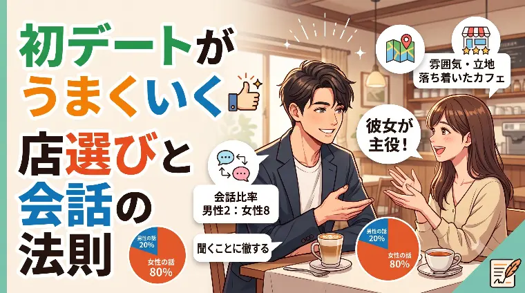 初デートがうまくいく店選びと会話の法則