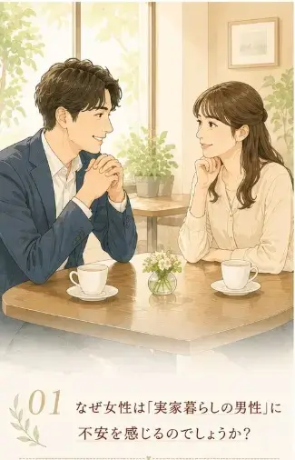 ゆう マトリモーニオ「実家暮らしの男性は婚活で不利?自立の伝え方」- 2