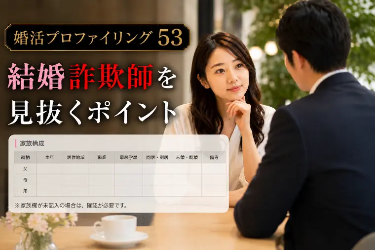 結婚詐欺師を見抜くポイント①【婚プロ５３】