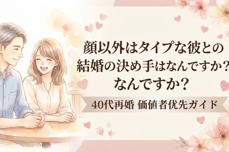 「顔以外はタイプ」な彼。迷わず進むべき3つの理由