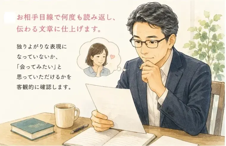 ゆう　マトリモーニオ「推薦文に込める、仲人としての想い」- 3