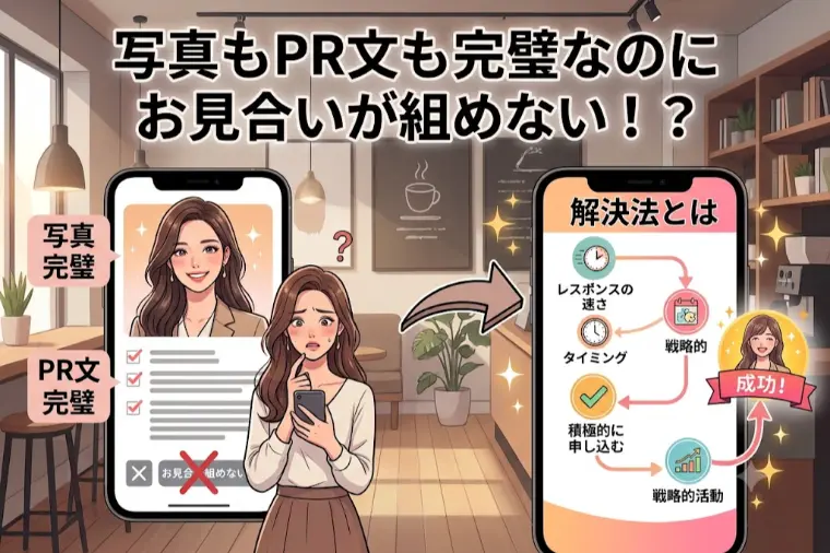 写真もPR文も完璧なのにお見合いが組めない！？解決法とは
