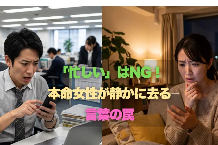 「忙しい」はNG！本命女性が静かに去る言葉の罠