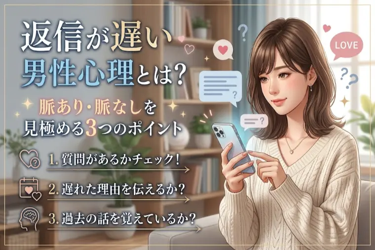 返信が遅い男性心理とは？脈あり・脈なしを見極める3つの要