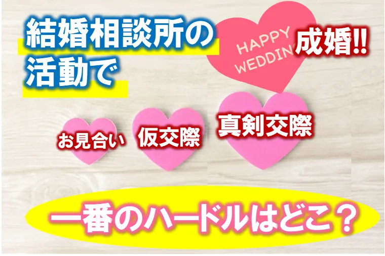 【お見合い→仮交際→真剣交際　婚活で「一番の壁」は？】