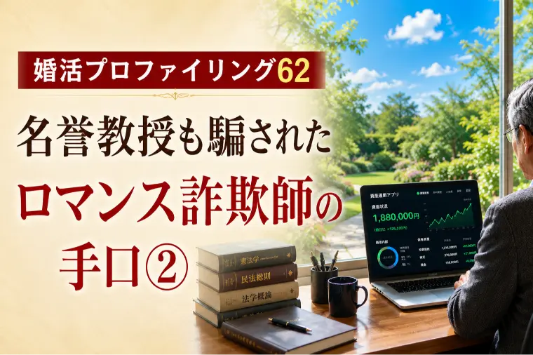 名誉教授も騙されたロマンス詐欺師の手口②【婚プロ62】