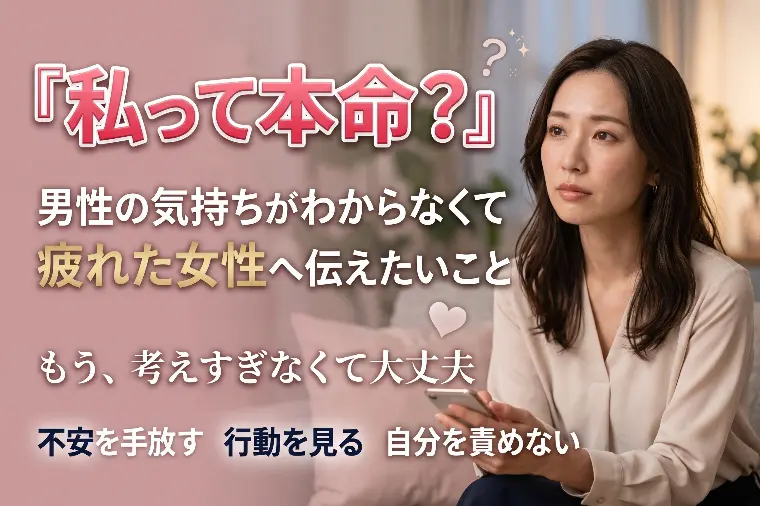 「私って本命？」男性の気持ちがわからなくて疲れた女性へ伝