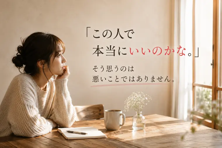 「この人で本当にいいのかな。」そう思うのは悪いこと？？