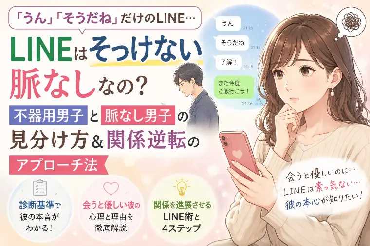 LINEが「うん」だけの彼の本音とは