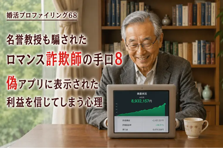 紅絲線（こうしせん）「ロマンス詐欺「投資アプリには利益が表示」⑧【婚プロ68】」-1
