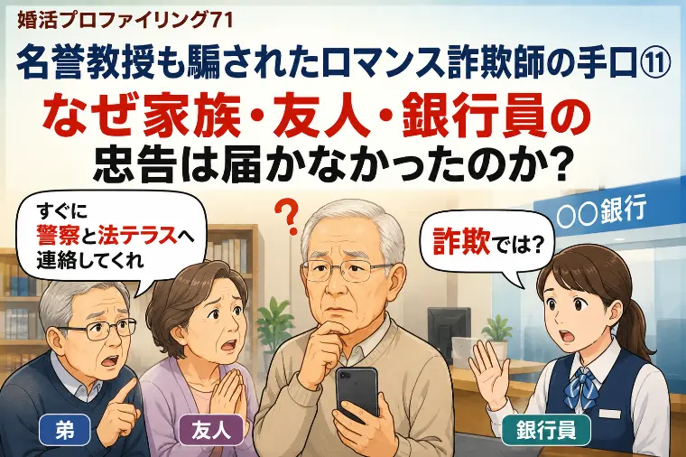 ロマンス詐欺「心理的リアクタンス」⑪【婚プロ71】