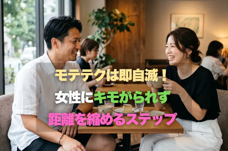 モテテクは即自滅！女性にキモがられず『距離を縮める』ステ