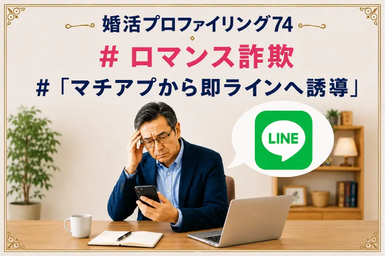 ロマンス詐欺「マチアプから即ラインへ誘導」【婚プロ74】