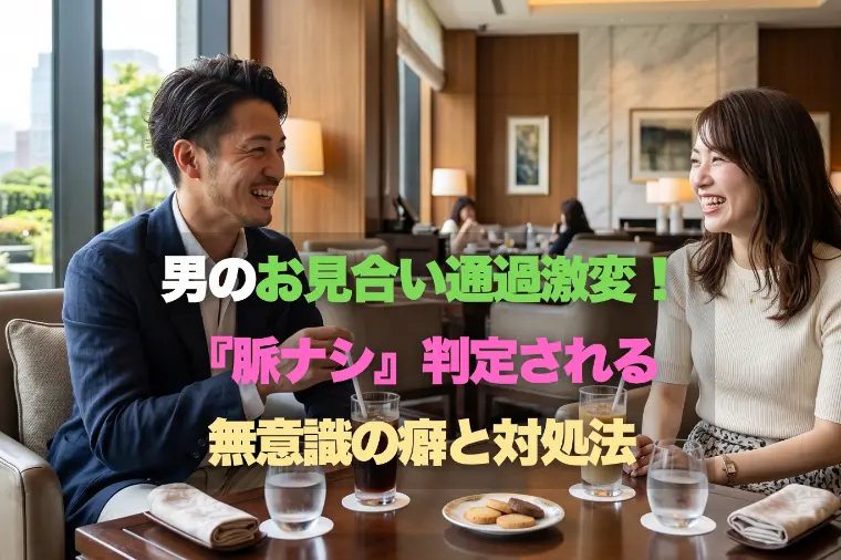 男のお見合い通過激変!脈ナシ判定される無意識の癖と対処方