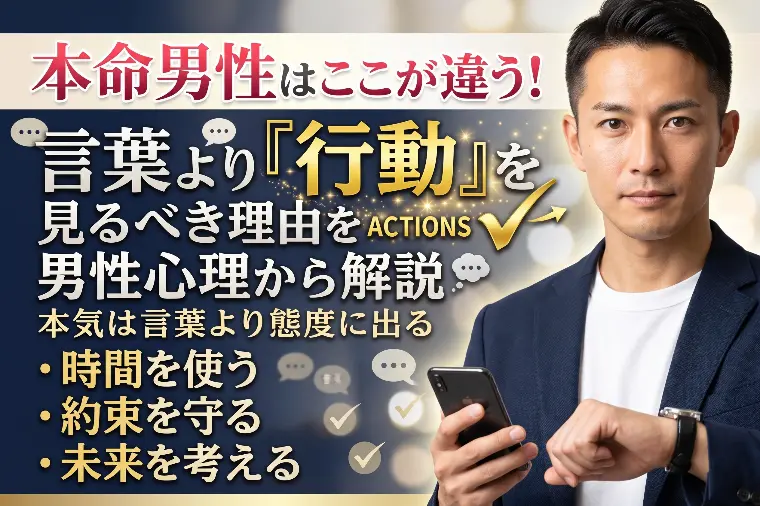 本命男性はここが違う！言葉より「行動」を見るべき理由