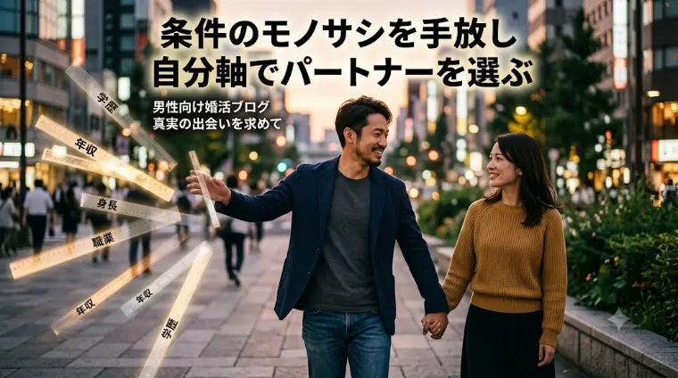 条件のモノサシを手放し自分軸でパートナーを選ぶ