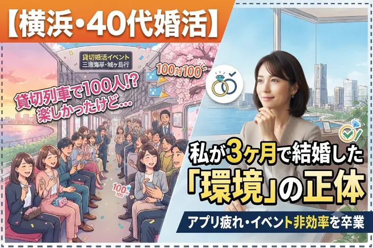 【横浜・40代の婚活】100対100電車婚のリアル！