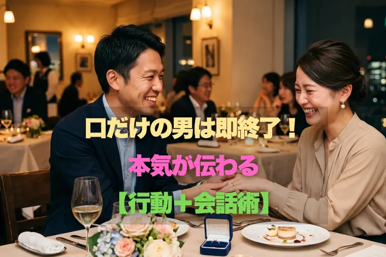 口だけの男は即終了！本気が伝わる【行動＋会話術】