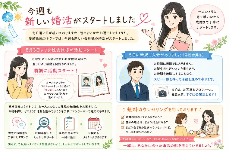 年末に向け、婚活スタート致します！