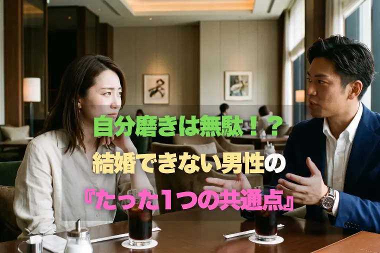 自分磨きは無駄？結婚できない男性の『たった1つの共通点』