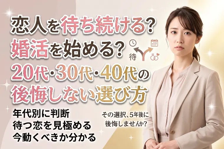 恋人を待ち続ける？婚活を始める？20代・30代・40代の