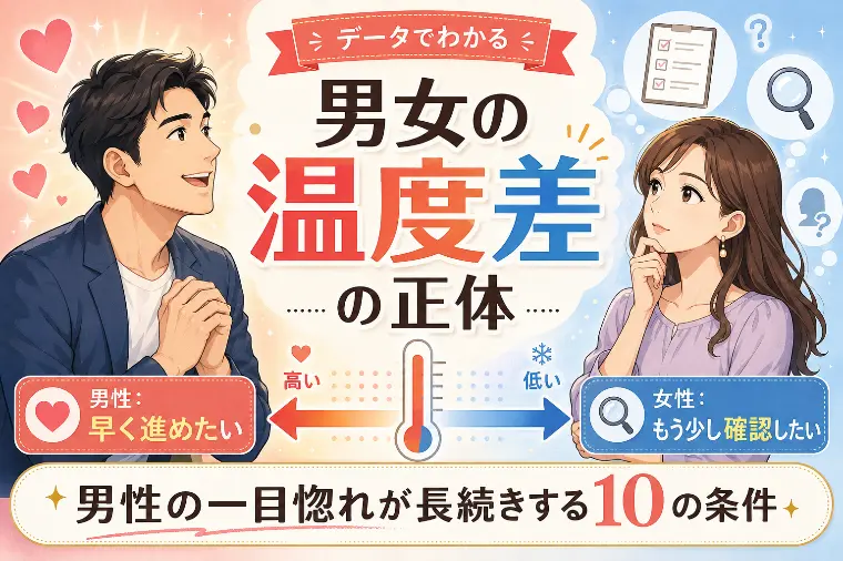 男女の温度差の正体｜男性の一目惚れが長続きする10の条件