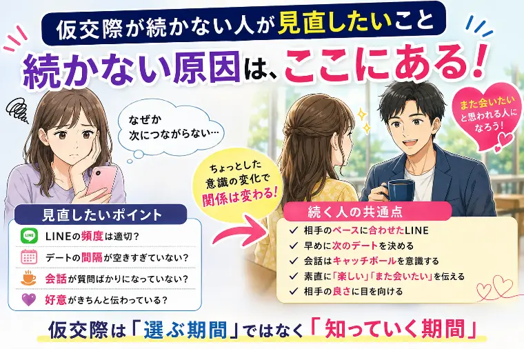 仮交際を続ける5つのコツ☺️