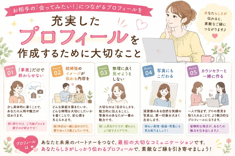 そのプロフィール、あなたの魅力が伝わっていますか？