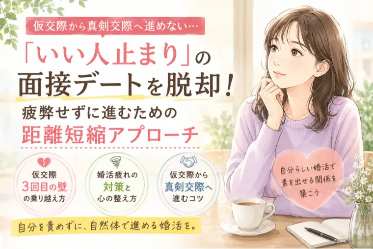 仮交際が進まない人へ。「いい人止まり」を抜け出す方法