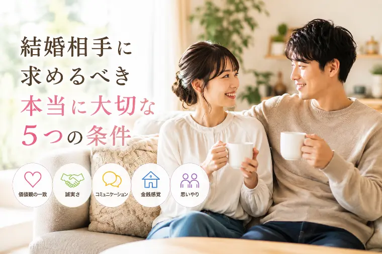 結婚相手に求めるべき本当に大切な5つの条件