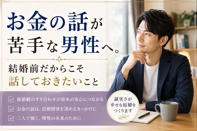 お金の話が苦手な男性へ。
