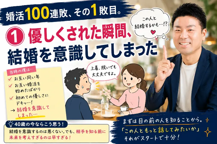 婚活100連敗、その1敗目からの学び①