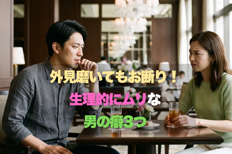 外見磨いてもお断り！生理的にムリな男の癖3つ