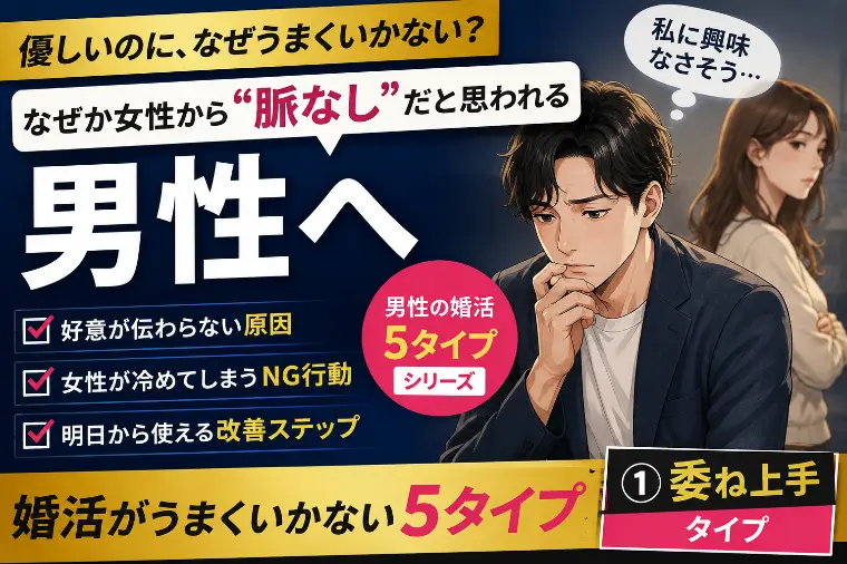 なぜか女性から「脈なし」だと思われる男性へ｜