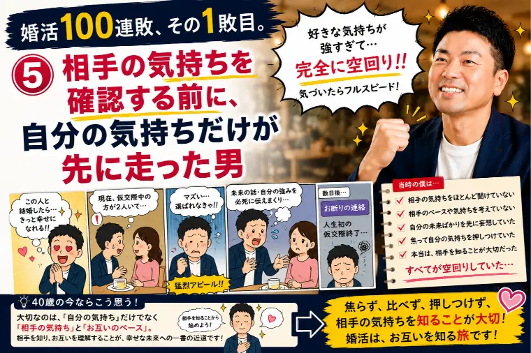 婚活100連敗、その1敗目からの学び⑤