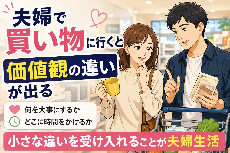 夫婦の違いを楽しむ買い物時間😊