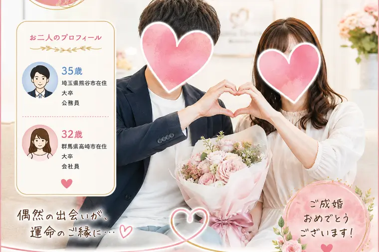 最初に偶然出会った場所で、成婚報告！