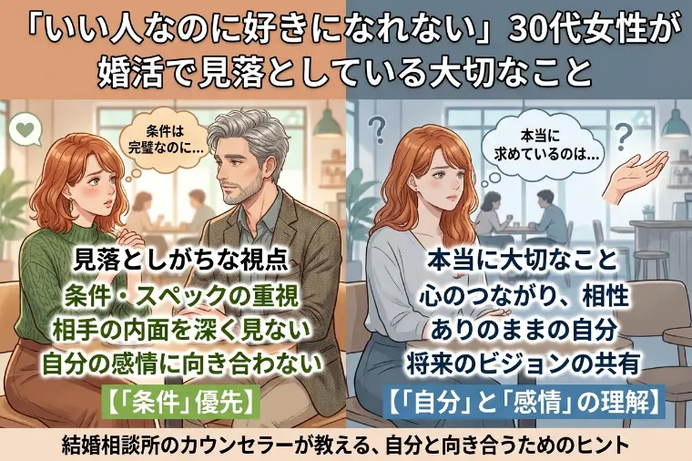 「いい人なのに好きになれない」30代女性が・・・